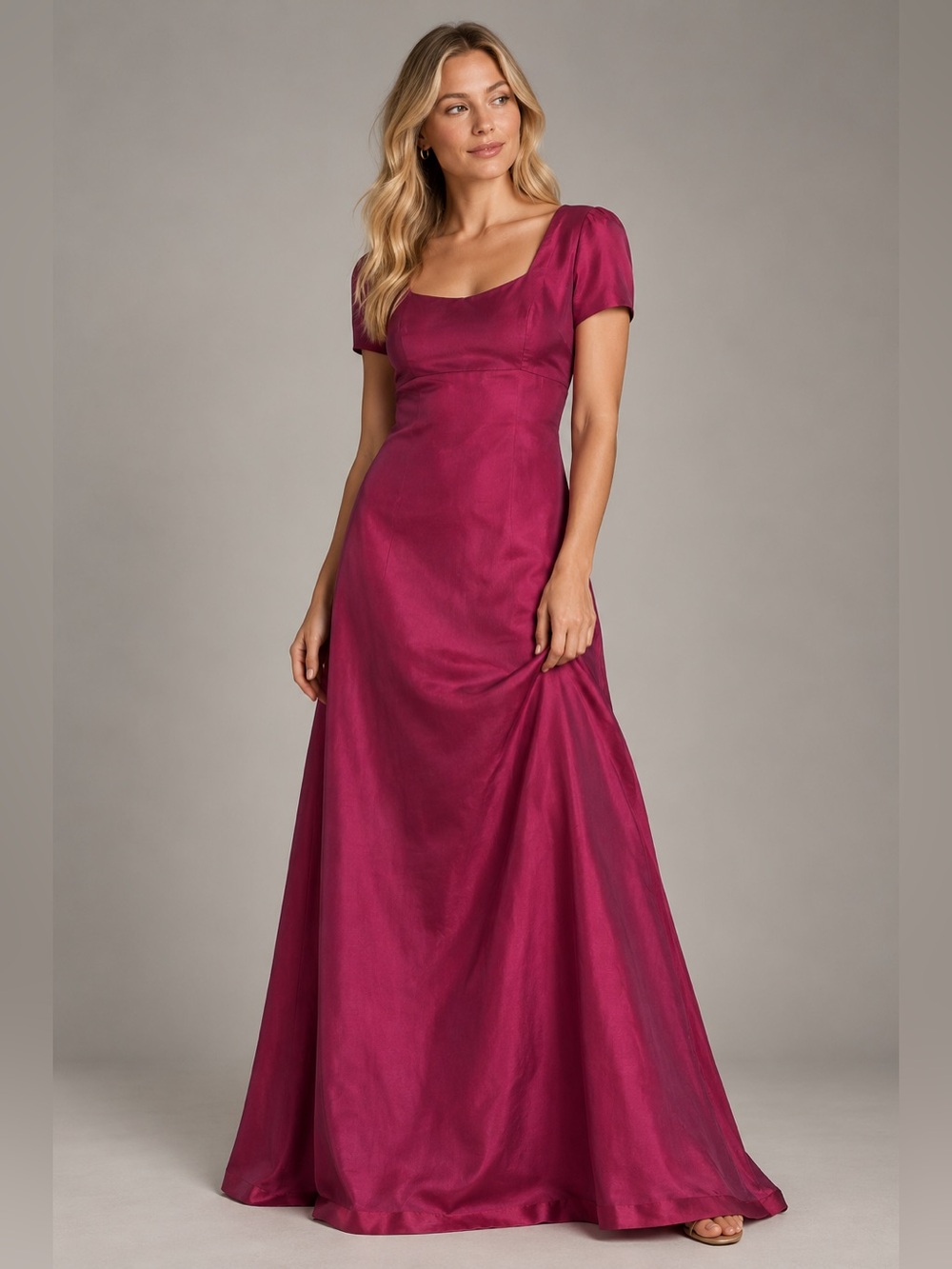 Women’s Burgundy Formal Maxi Dress • size small